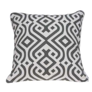 Homeroots.co 334129 20 X 7 X 20 Gray And White Accent Pillow Cover Wit