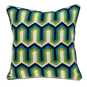 Homeroots.co 334351 20 X 7 X 20 Handmade Blue And Green Pillow Cover W