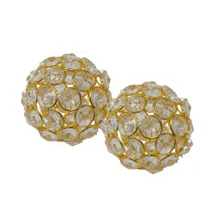 Homeroots.co 383755 Set Of 2  3 Polished Spheres In Brilliant Shiny Lu