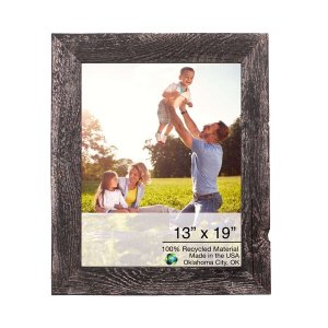 Homeroots.co 380284 16x22 Rustic Smoky Black Picture Frame With Plexig