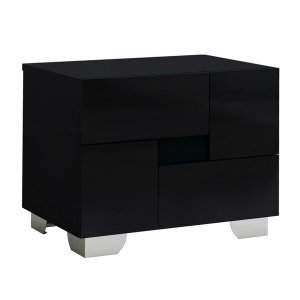 Homeroots.co 329643 18 Superb Black High Gloss Nightstand