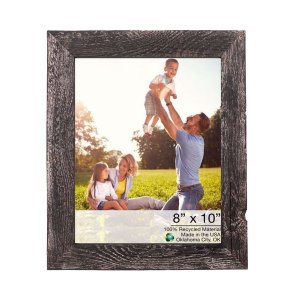 Homeroots.co 380310 12x13 Rustic Smoky Black Picture Frame