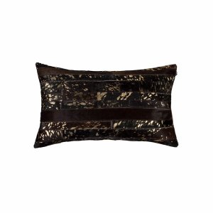 Homeroots.co 332292 12 X 20 X 5 Chocolate  Gold - Pillow