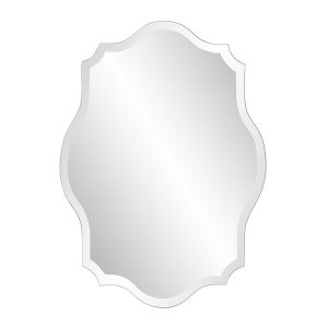 Homeroots.co 383713 Minimalist Rectangle Mirror With Scallopedecorners