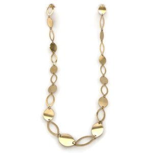 Alkeme P300 14k Gold Disc Link Chain Necklace