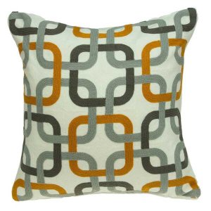 Homeroots.co 334300 20 X 7 X 20 Cool Gray And Orange Pillow Cover With