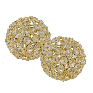 Homeroots.co 383756 Set Of 2  4 Polished Spheres In Brilliant Shiny Lu