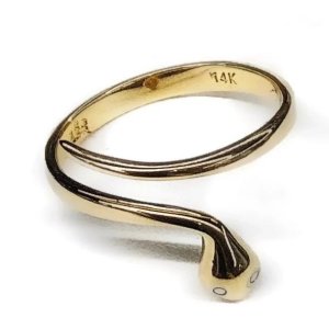 Alkeme rsnake 14k Gold Serpent Ring (size 8)