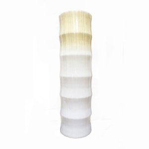 Homeroots.co 328644 7 X 7 X 24 Gray Bamboo Bamboo Chute Vase