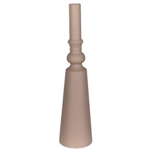 Homeroots.co 380785 Contemporary Light Pink Metal Decorative Vase