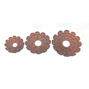 Homeroots.co 274494 31 X 31 X 3.5 Copper, 3 Piece, Vintage, Blooming F