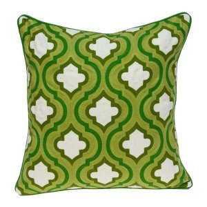 Homeroots.co 334315 20 X 7 X 20 Traditional Green And White Pillow Cov