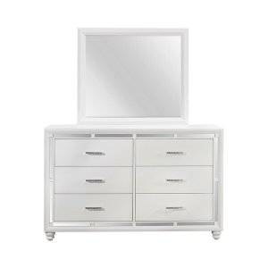 Homeroots.co 383986 White Toned Mirror With Large Rectangular High Glo