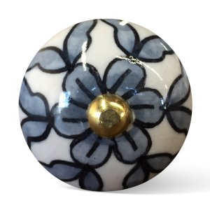 Homeroots.co 332353 1.5 X 1.5 X 1.5 White, Blue And Black - Knobs 12-p