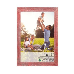 Homeroots.co 380301 13x19 Rustic Red Picture Frame