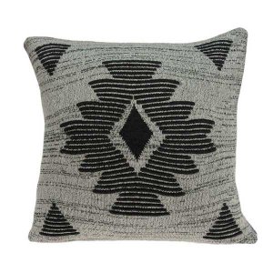 Homeroots.co 333909 Square Southwest Gray Accent Pillow Cover