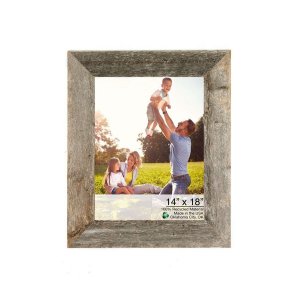 Homeroots.co 380281 17x21 Natural Weathered Grey Picture Frame With Pl