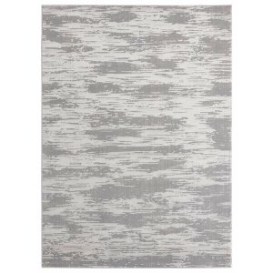 Homeroots.co 367949 Chic 23x36 Silver Polyesterolefin Accent Rug From 