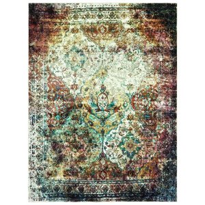 Homeroots.co 370089 22 X 36 Multicolor Olefin Accent Rug