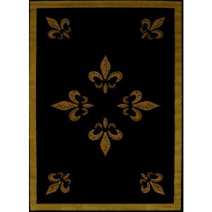 Homeroots.co 371948 22 X 26 Black Polypropylene Accent Rug