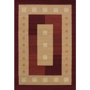 Homeroots.co 369609 Burgundy Polypropylene Accent Rug - 22 X 36 Inches