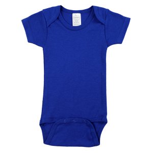 Bambini 0010B.BLUE.L Royal Blue Interlock Short Sleeve Bodysuit Onezie