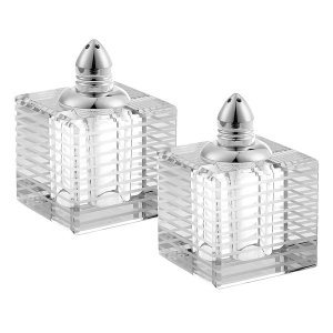 Homeroots.co 375770 Hand Made Crystal Silver Pair Of Salt And Pepper S