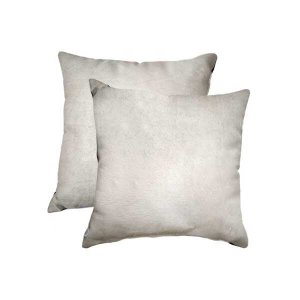 Homeroots.co 317095 18 X 18 X 5 Off White Cowhide - Pillow 2-pack