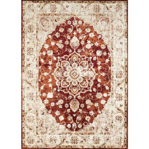 Homeroots.co 367105 Crimson Olefin Area Rug - 22 X 36