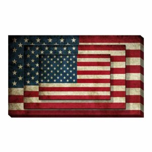 Homeroots.co 274790 Usa Flag Canvas Print Wall Art  2 Piece Set