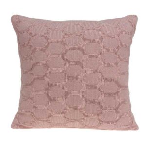 Homeroots.co 333934 Transitional Pink Cotton Pillow Cover - 20x20 Inch