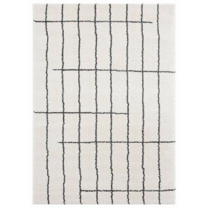 Homeroots.co 371674 23 X 36 White Microfiber Polyester Accent Rug