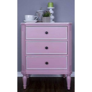 Homeroots.co 319718 28 X 19.5 X 28 Pink Mdf Wood Accent Cabinet With D