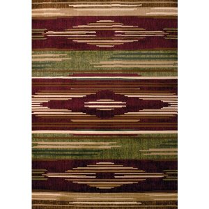 Homeroots.co 368521 22 X 32 Burgundy Polypropylene Accent Rug