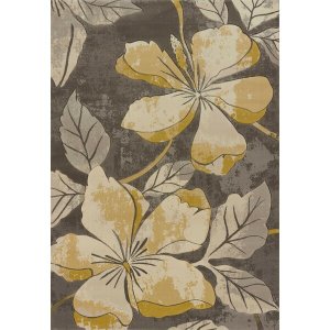 Homeroots.co 368573 31 X 50 Grey Polypropylene Accent Rug