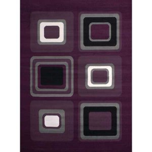 Homeroots.co 368754 33 X 39 Lilac Polypropyelene Accent Rug