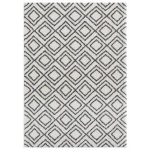 Homeroots.co 371524 23 X 36 White Microfiber Polyester Accent Rug