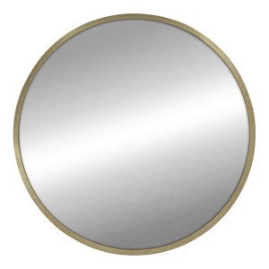 Homeroots.co 376569 Round Wall Mirror With Matte Gold Finish