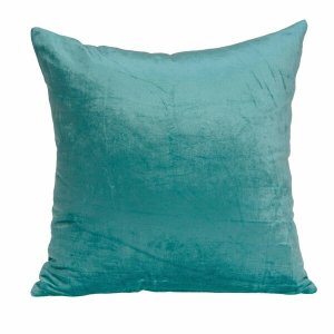 Homeroots.co 334005 18 X 7 X 18 Transitional Aqua Solid Pillow Cover W