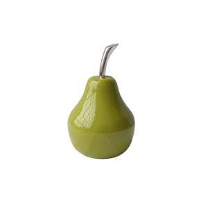 Homeroots.co 373757 4.25 X 4.25 X 7 Green Aluminum Small Pear