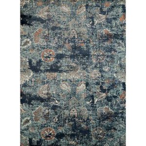 Homeroots.co 367063 22 X 36 Blue Olefin Accent Rug