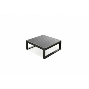 Homeroots.co 372183 29.5 X 29.5 X 12 Gray Aluminum Coffee Table