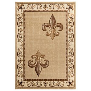 Homeroots.co 367411 22 X 32 Beige Olefin  Polypropylene Accent Rug