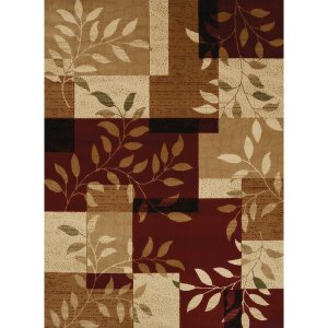 Homeroots.co 371396 22 X 36 Burgundy Polypropylene Accent Rug