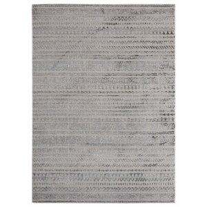 Homeroots.co 367914 23 X 36 Grey Polyester  Olefin Accent Rug