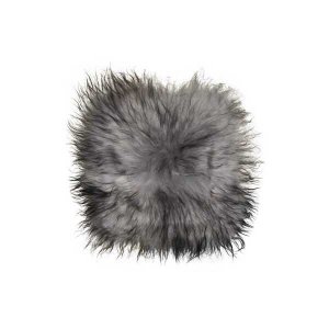 Homeroots.co 316912 15 X 15 X 2 Metallic Silver, Sheepskin, Square - C