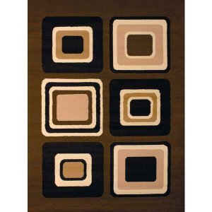 Homeroots.co 368746 33 X 39 Brown Polypropyelene Accent Rug