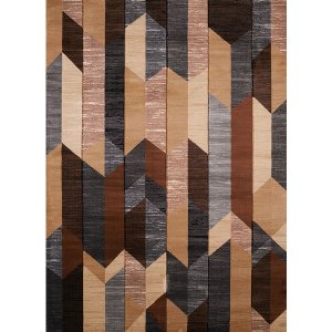 Homeroots.co 368611 22 X 32 Brown Polypropylene Accent Rug