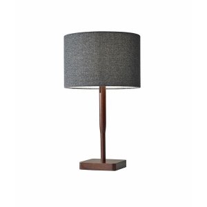 Homeroots.co 372674 Cozy Cabin Walnut Wood Finish Table Lamp