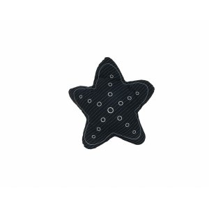 Homeroots.co 364154 Blue With White 3d Shape Star Pillow